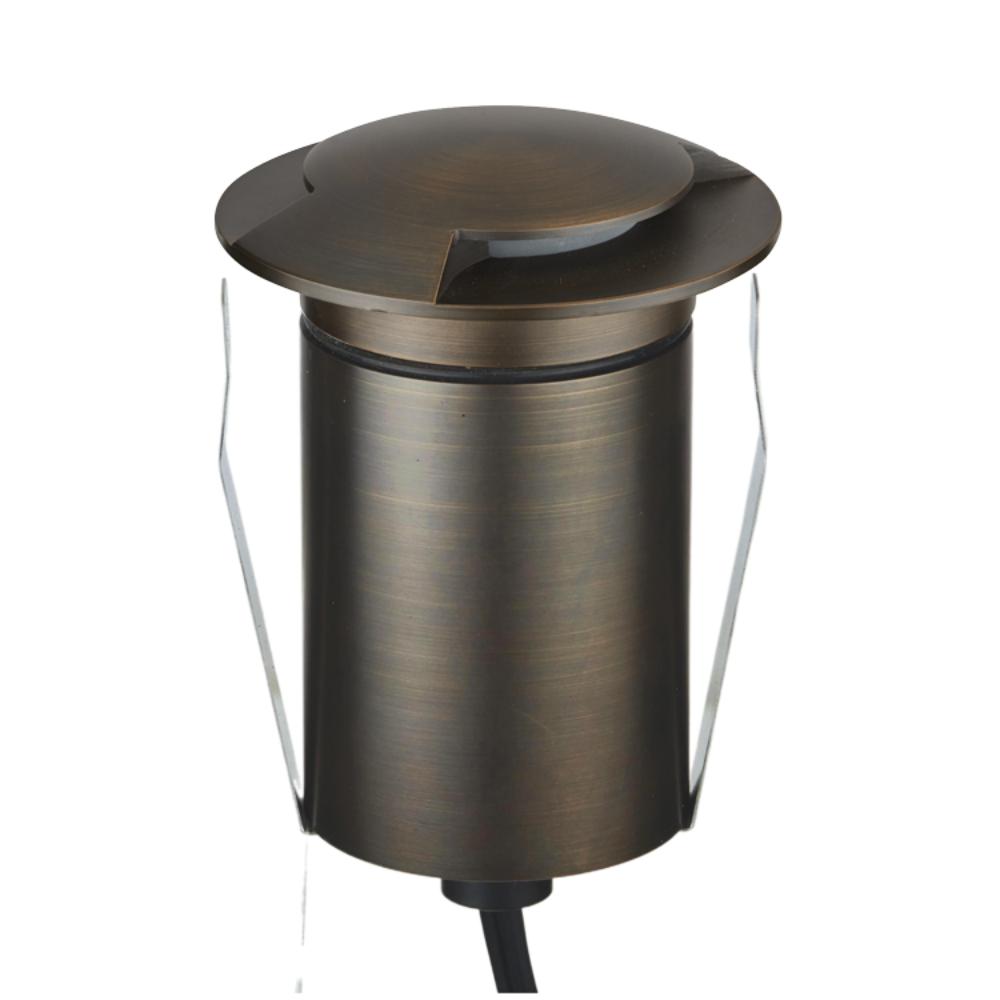 Domus EMIT-85-TRIO-AB LED Inground Light - 6W, 24V DC, Tri-Colour, IP67, Recessed, Antique Brass - DRIVER REQUIRED-Domus Lighting-Ozlighting.com.au