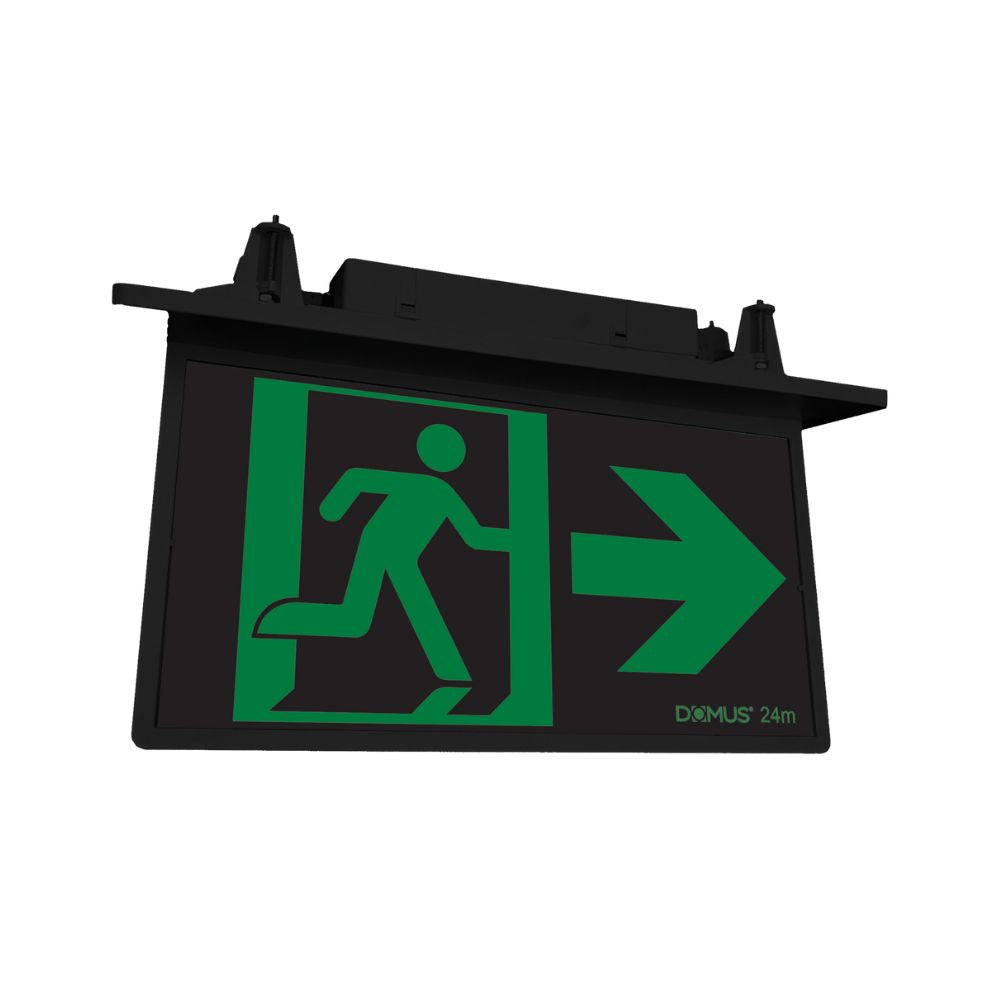 Domus EXIT-REC-24M LED Emergency Exit Sign - 4W, Recessed-Domus Lighting-Ozlighting.com.au