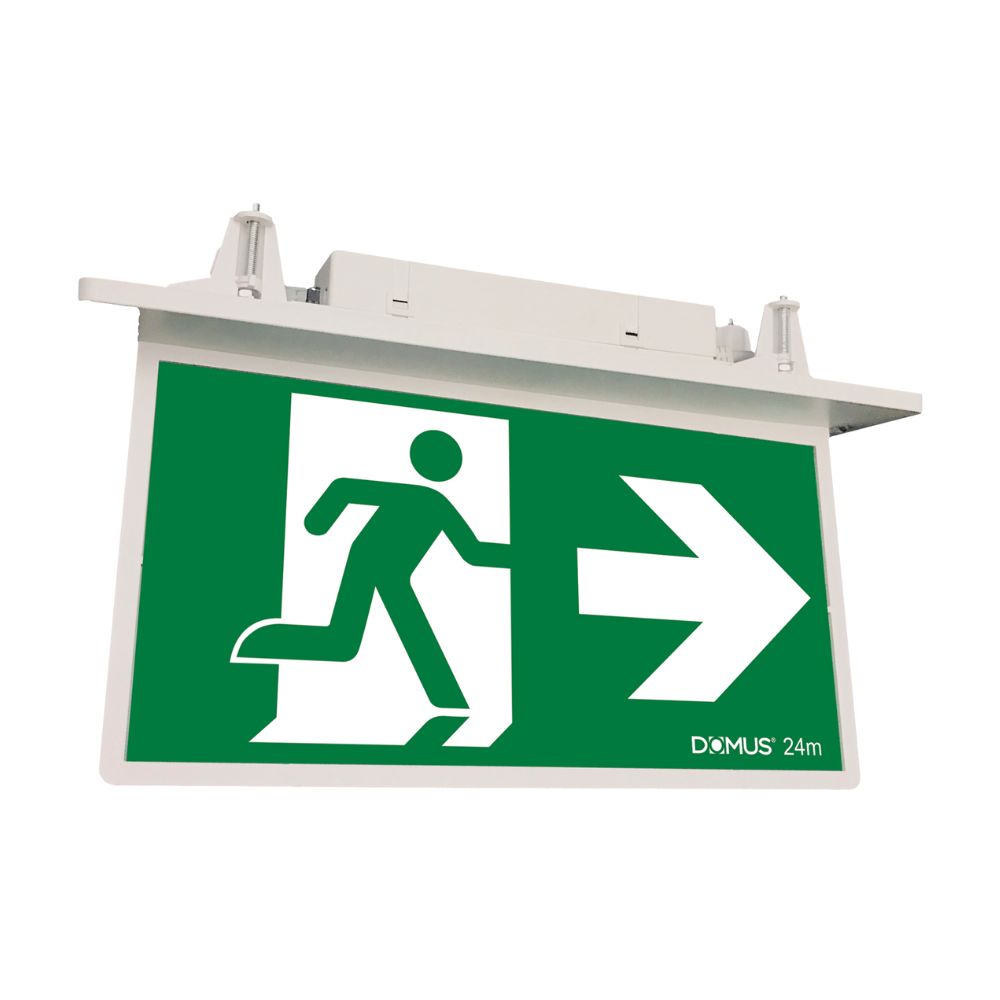 Domus EXIT-REC-24M LED Emergency Exit Sign - 4W, Recessed-Domus Lighting-Ozlighting.com.au