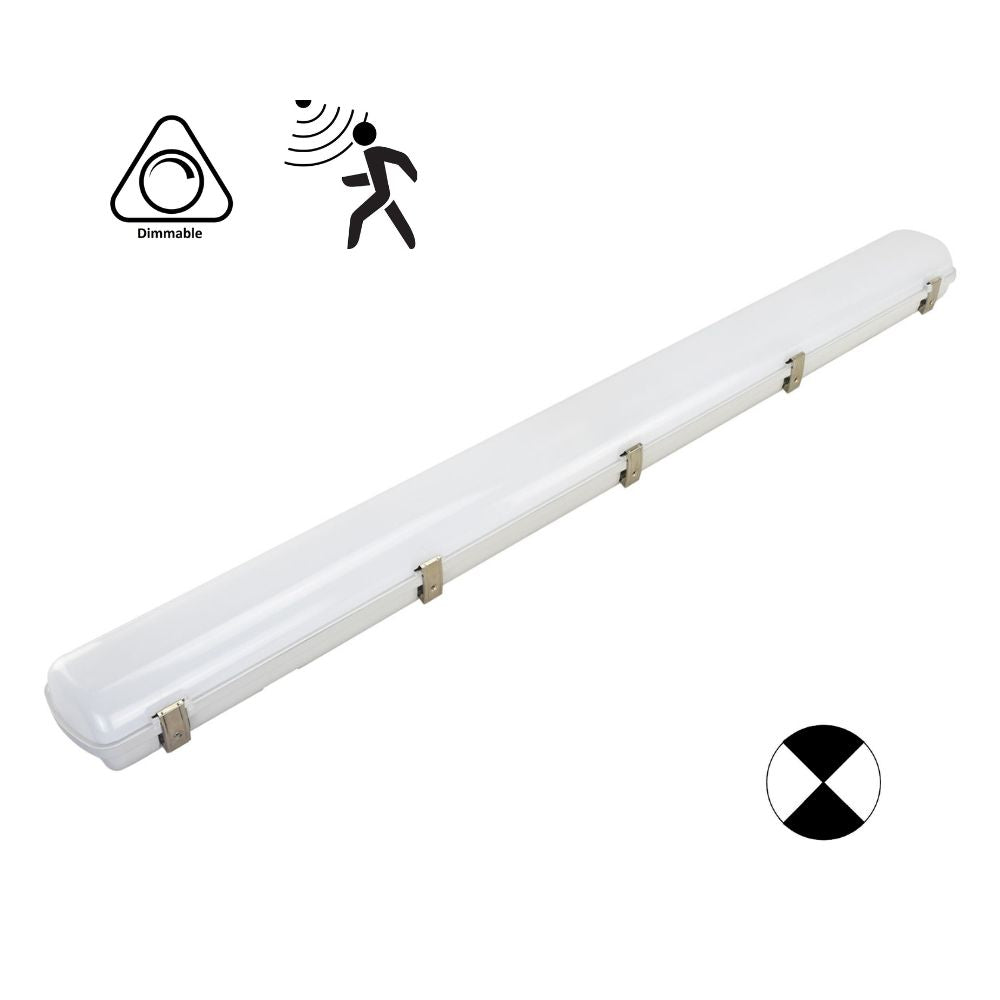 Domus HYDRO-120-EM LED Batten Light - 15W/30W, 1200mm, Tri-Colour, IP65, Weatherproof, Optional Sensor, Emergency-Domus Lighting-Ozlighting.com.au