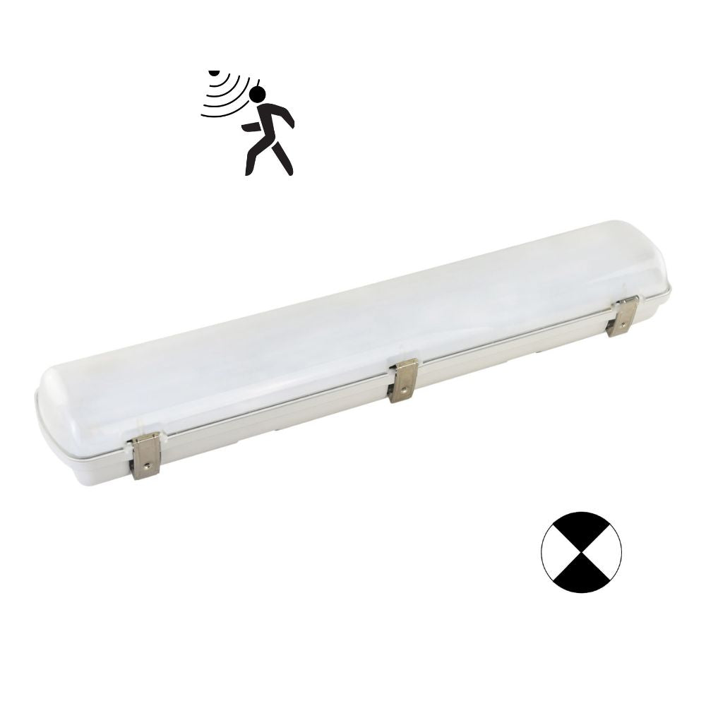 Domus HYDRO-60-EM LED Batten Light - 7.5W/15W, 600mm, Tri-Colour, IP65, Weatherproof, Optional Sensor, Emergency-Domus Lighting-Ozlighting.com.au
