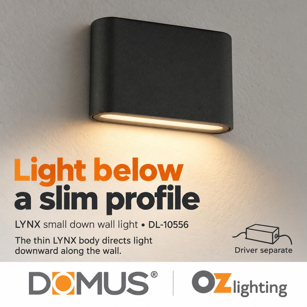 Domus LYNX LED Wall Light - 5W, 24V - DRIVER REQUIRED-Domus Lighting-Ozlighting.com.au