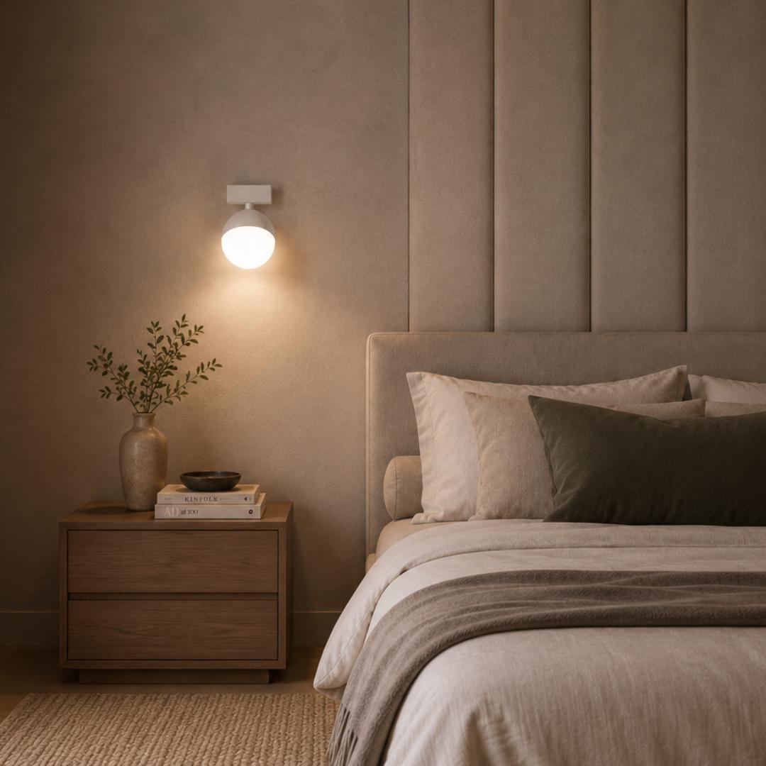 Domus MOON-WALL-OPAL Tri-Colour LED Wall Light - Black-Domus Lighting-Ozlighting.com.au