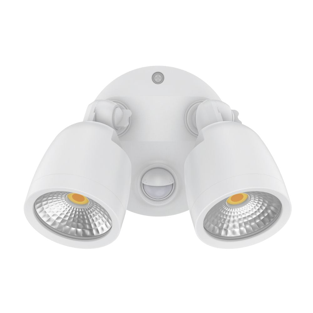 Domus MURO-ECO-20S LED Spotlight - 20W, Tri-Colour, IP65, Twin Head, Coastal, Sensor-Domus Lighting-Ozlighting.com.au