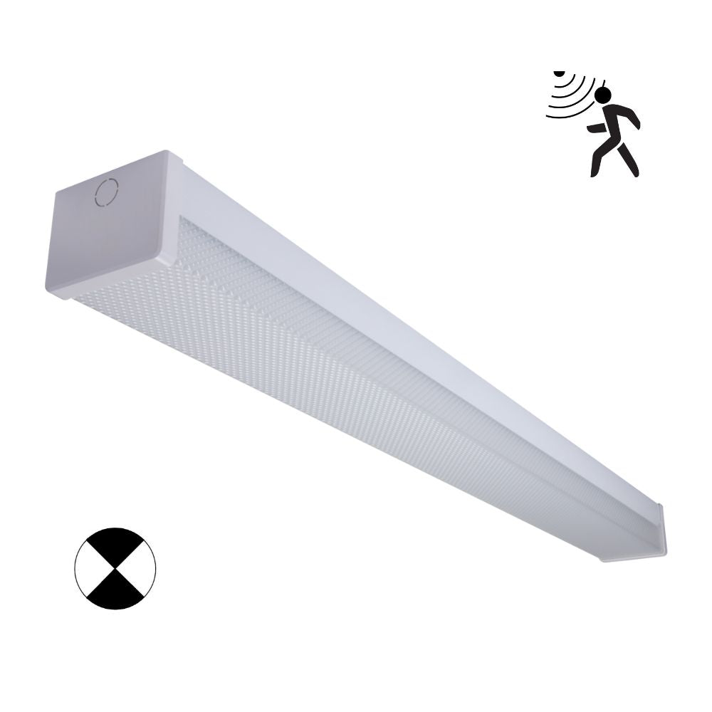 Domus PARK-120-DIFF-EM LED Batten Light - 15W/30W, 1200mm, Tri-Colour, Diffused, Optional Sensor, Emergency-Domus Lighting-Ozlighting.com.au
