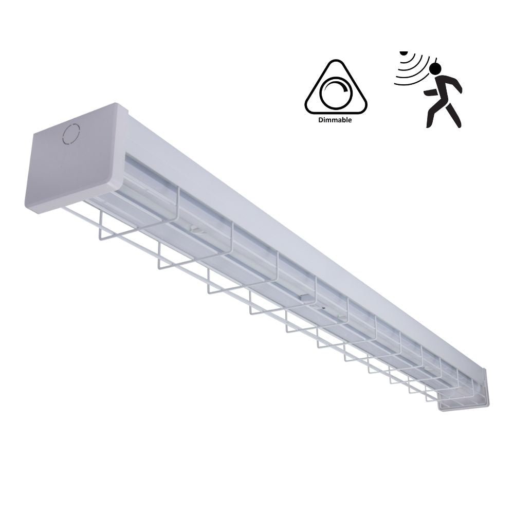 Domus PARK-120-WG 15W/30W LED Wide Body Wire Guard Batten - Tri-Colour, 1200mm, with Optional Sensor-Domus Lighting-Ozlighting.com.au
