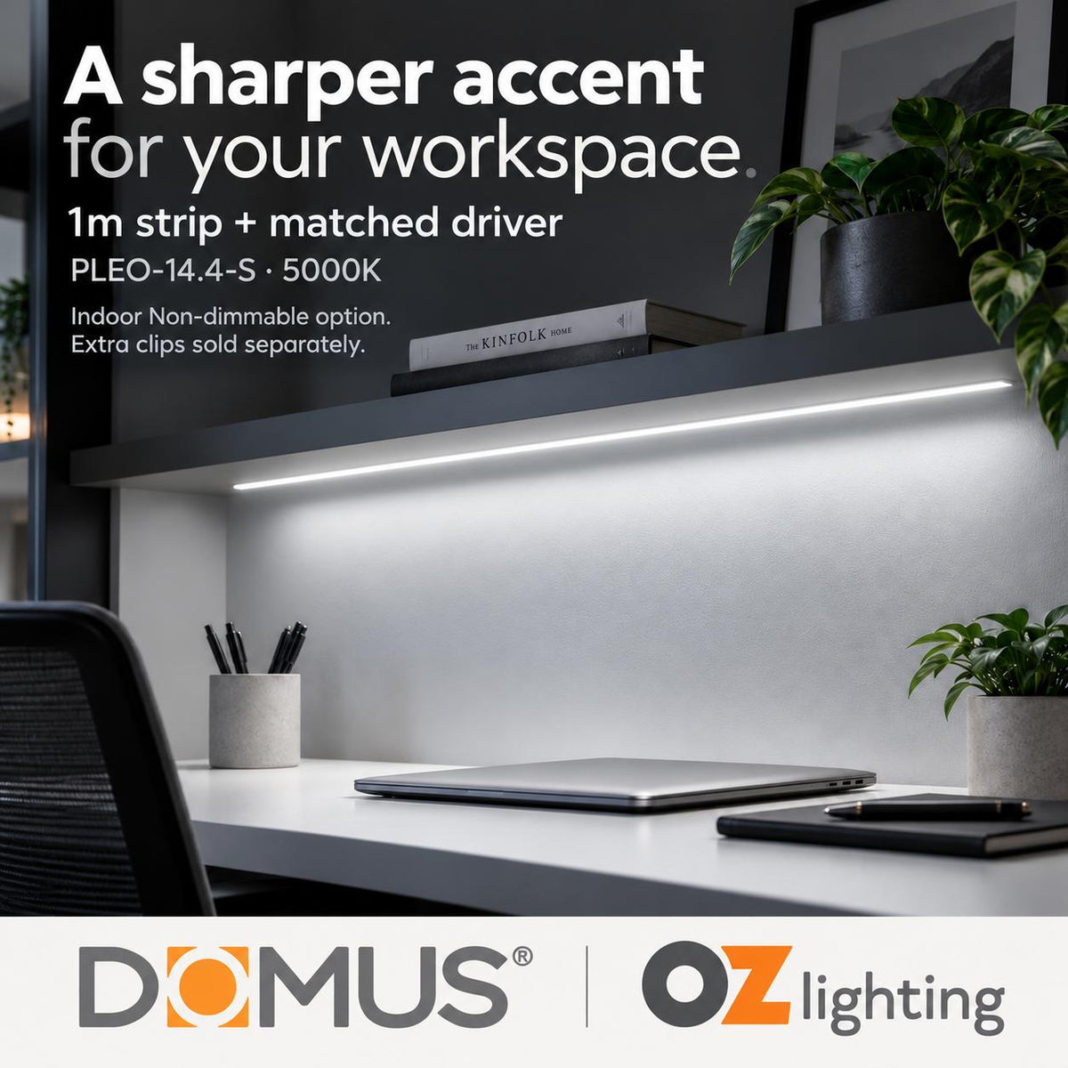 Domus PLEO 1 Metre 14.4W/m Cool White Outdoor Strip and Driver Bundle-Domus Lighting-Ozlighting.com.au
