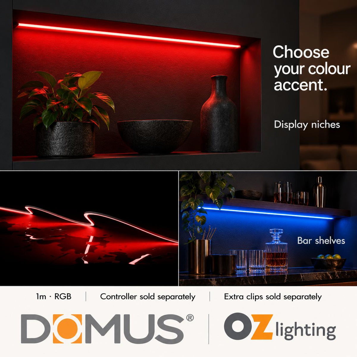 Domus PLEO 1 Metre 14.4W/m RGB Outdoor Strip and Driver Bundle-Domus Lighting-Ozlighting.com.au