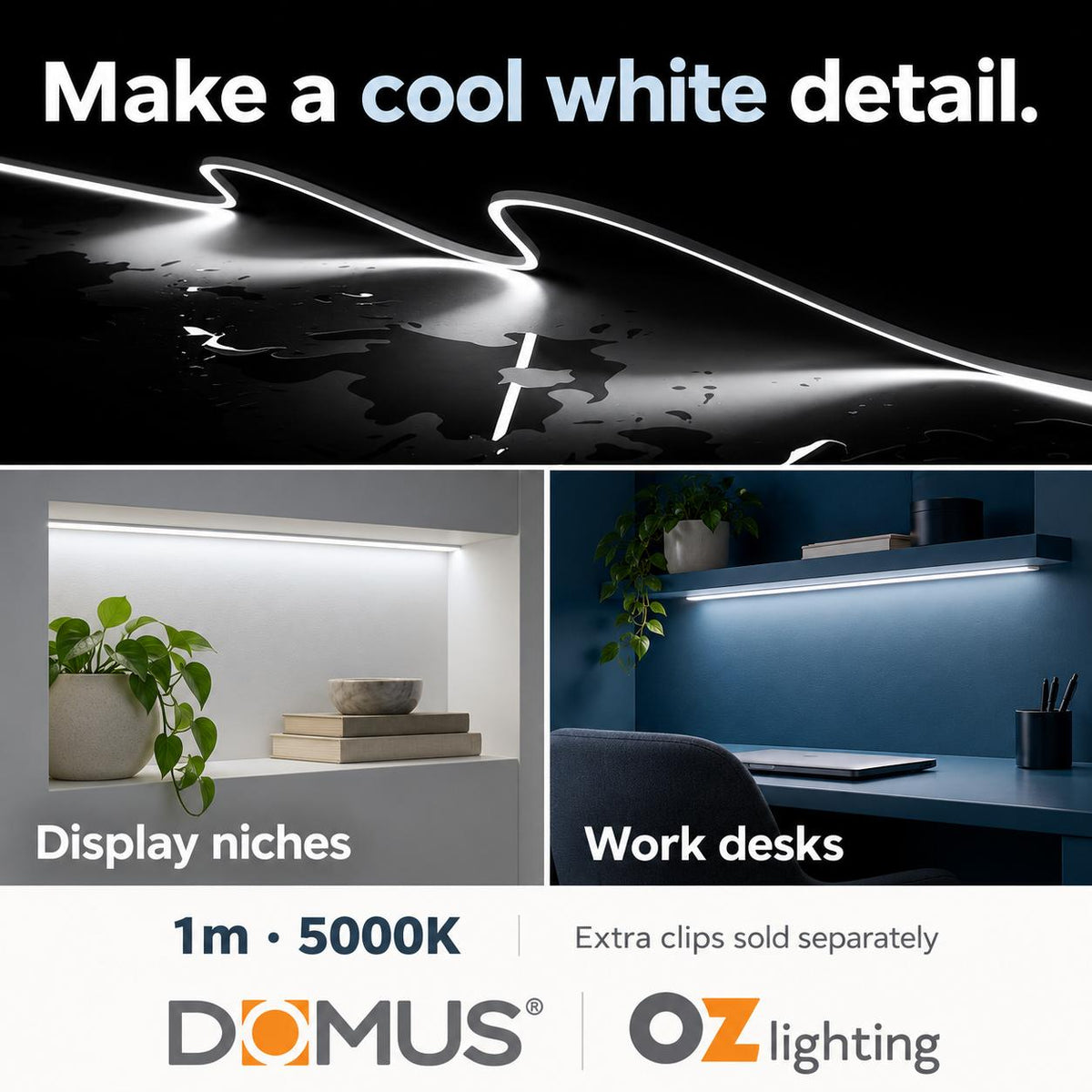 Domus PLEO 1 Metre 7.2W/m Cool White Outdoor Strip and Driver Bundle-Domus Lighting-Ozlighting.com.au