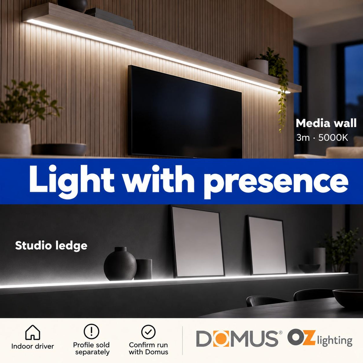 Domus PLEO 3 Metre 14.4W/m Cool White Outdoor Strip and Driver Bundle-Domus Lighting-Ozlighting.com.au