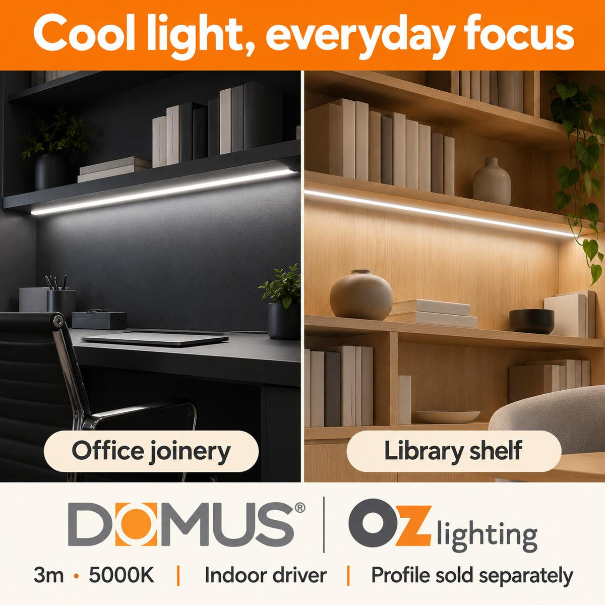 Domus PLEO 3 Metre 7.2W/m Cool White Outdoor Strip and Driver Bundle-Domus Lighting-Ozlighting.com.au