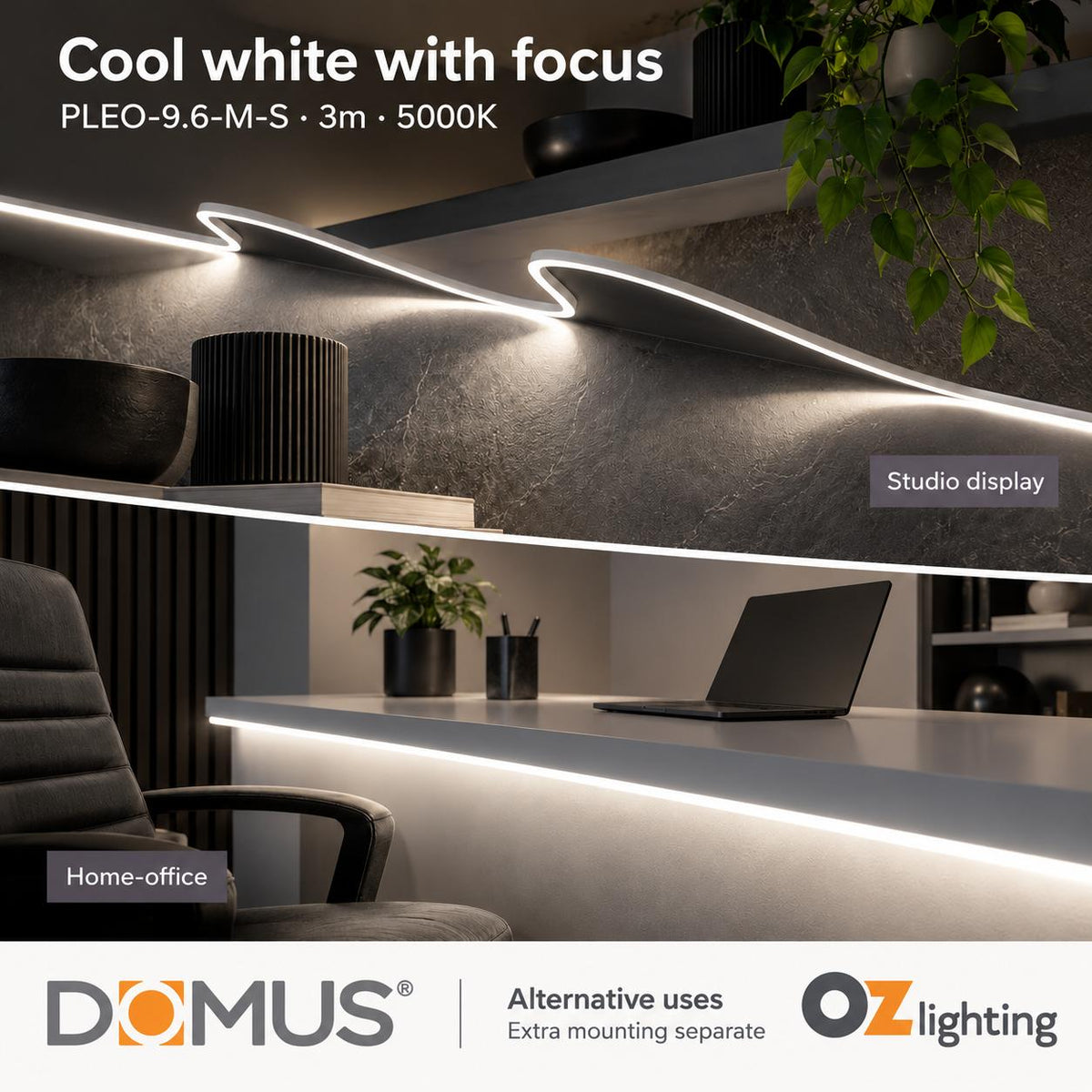 Domus PLEO Micro 3 Metre 9.6W/m Cool White Outdoor Strip and Driver Bundle-Domus Lighting-Ozlighting.com.au