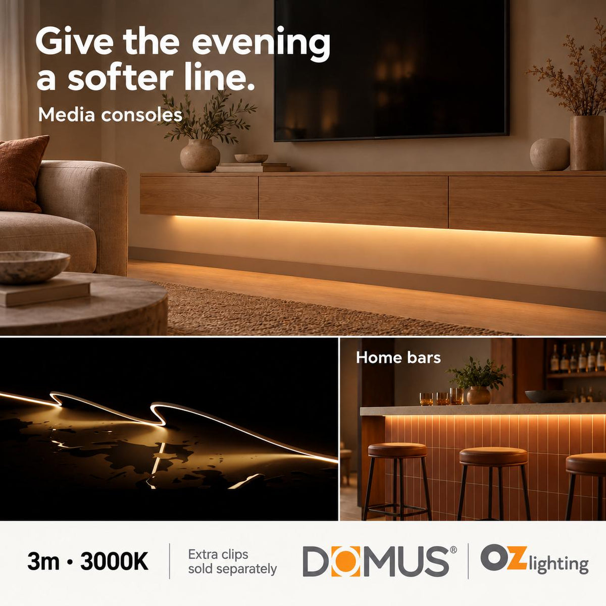 Domus PLEO Micro 3 Metre 9.6W/m Warm White Outdoor Strip and Driver Bundle-Domus Lighting-Ozlighting.com.au