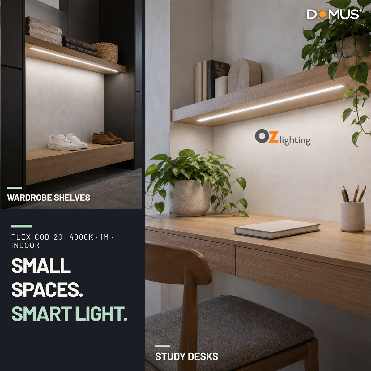 Domus PLEX 1 Metre 20W/m Neutral White Strip and Driver Bundle-Domus Lighting-Ozlighting.com.au