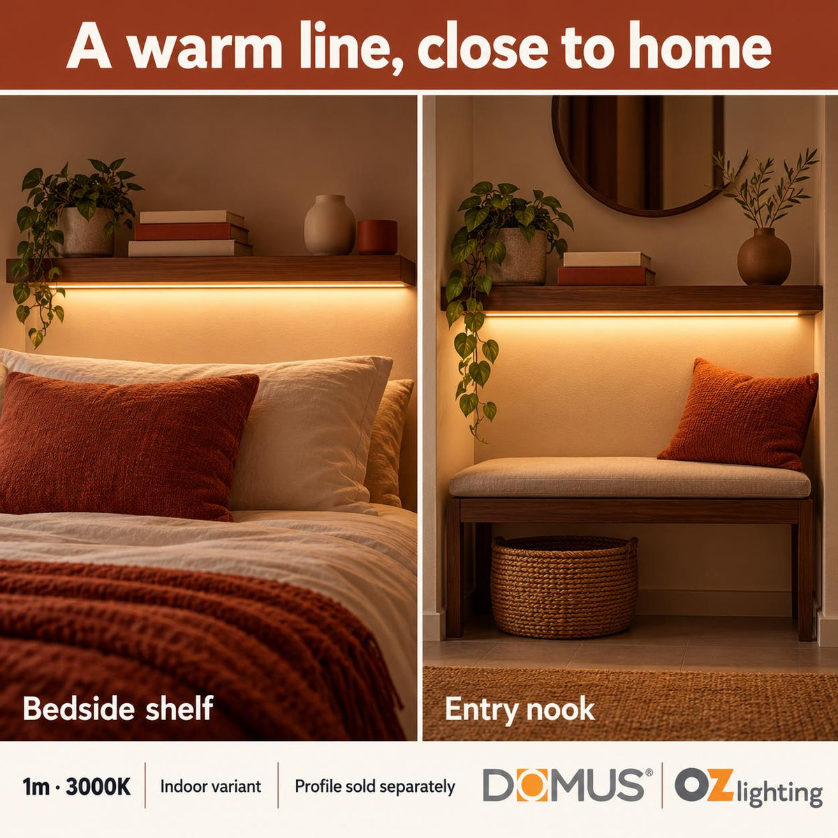 Domus PLEX 1 Metre 20W/m Warm White Strip and Driver Bundle-Domus Lighting-Ozlighting.com.au