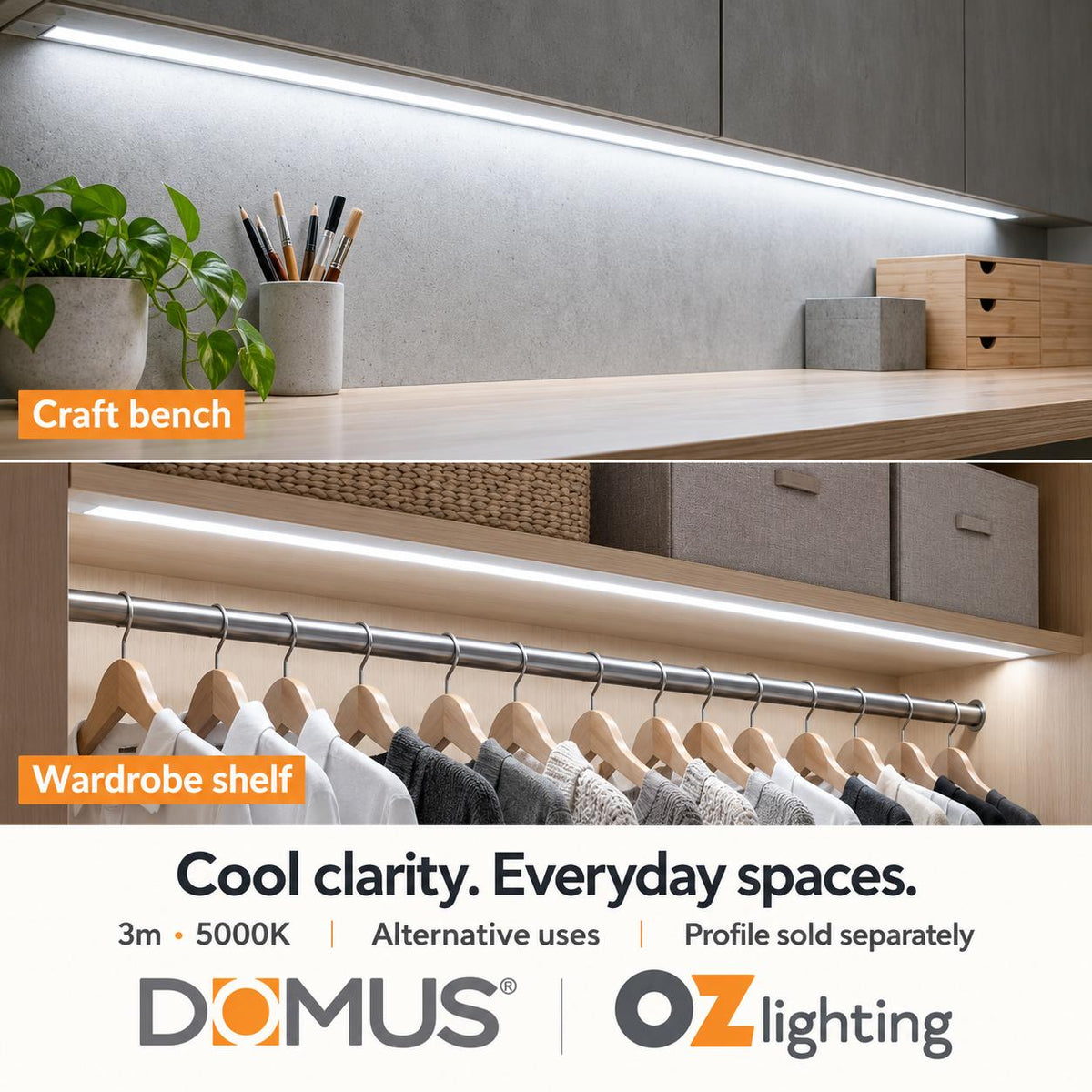 Domus PLEX 3 Metre 20W/m Cool White Outdoor Strip and Driver Bundle-Domus Lighting-Ozlighting.com.au