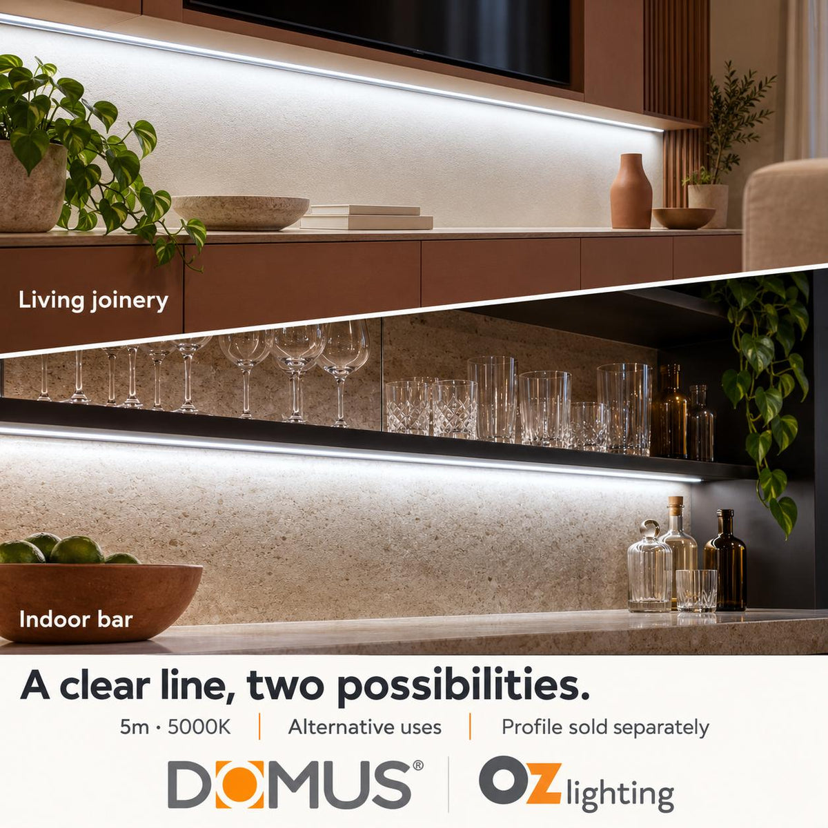 Domus PLEX 5 Metre 15W/m Cool White Outdoor Strip and Driver Bundle-Domus Lighting-Ozlighting.com.au