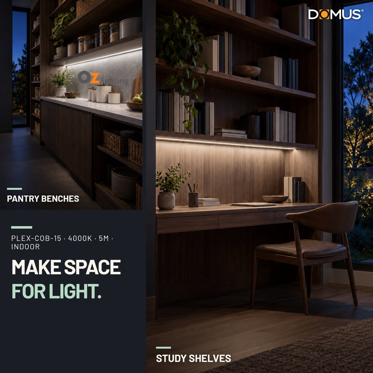 Domus PLEX 5 Metre 15W/m Neutral White Strip and Driver Bundle-Domus Lighting-Ozlighting.com.au