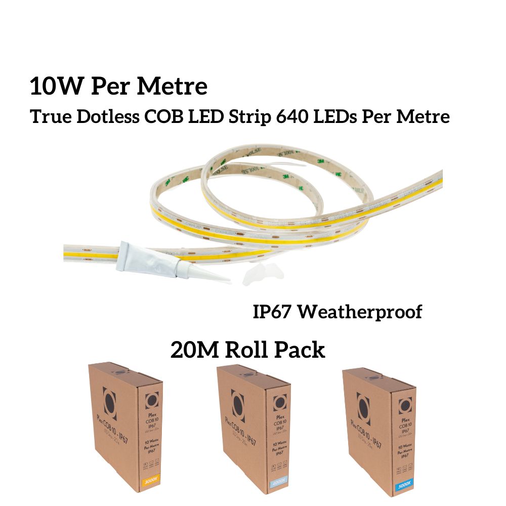 Domus PLEX-COB-10-IP67-20M LED Strip - 10W, 24V, 20m Roll Pack, Per Metre, IP67, Dotless - DRIVER REQUIRED-Domus Lighting-Ozlighting.com.au