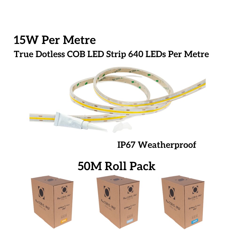 Domus PLEX-COB-15-IP67-50M LED Strip - 15W, 24V, 50m Roll Pack, Per Metre, IP67, Dotless - DRIVER REQUIRED-Domus Lighting-Ozlighting.com.au