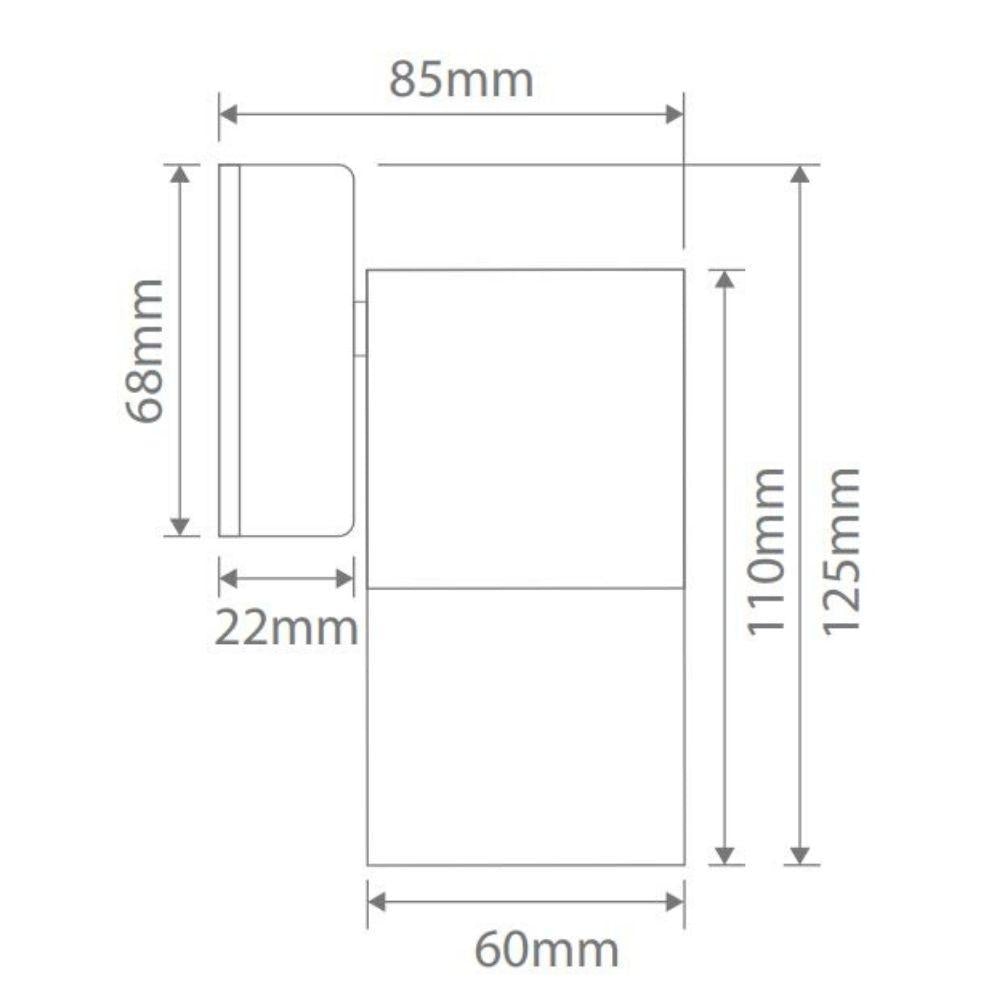 Domus SHADOW-1WB - 6W 3-CCT 12V Down Only Exterior LED Wall Light IP65 DRIVER REQUIRED-Domus Lighting-Ozlighting.com.au