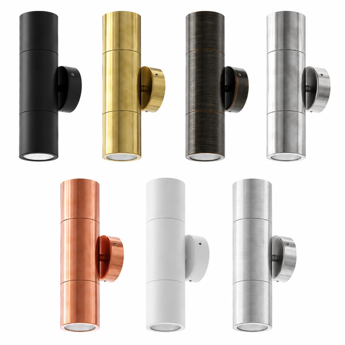 Domus SHADOW-2WB LED Up/Down Wall Light - 2 x 6W, GU10, Tri-Colour, IP65-Domus Lighting-Ozlighting.com.au