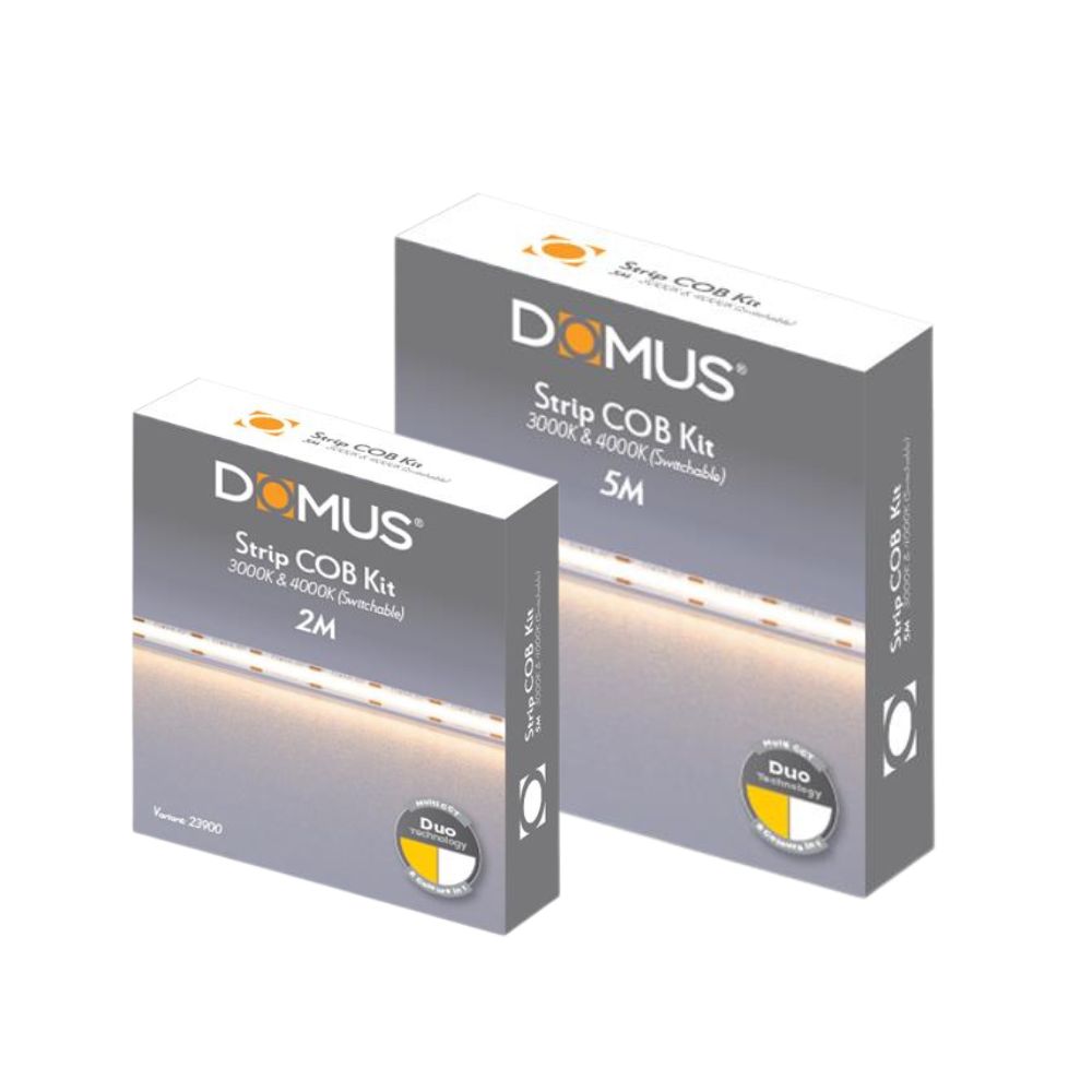 Domus STRIP-COB-KIT 6W per Metre 2-CCT Switchable COB Bright Indoor LED Strip Light Kit - IP44-Domus Lighting-Ozlighting.com.au