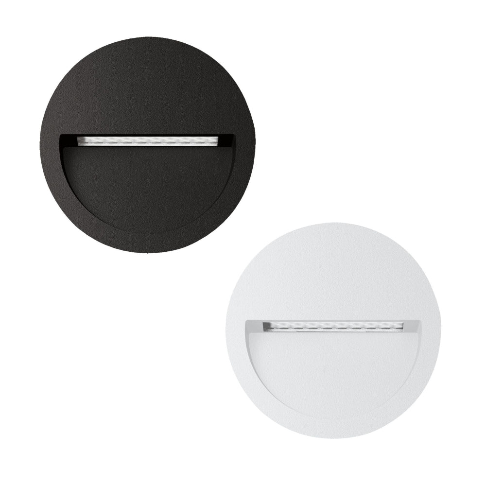 Domus ZAC-PRO-5-RND - 24V DC 5W LED Tri-Colour Round Recessed LED Wall Light IP65 - DRIVER REQUIRED-Domus Lighting-Ozlighting.com.au
