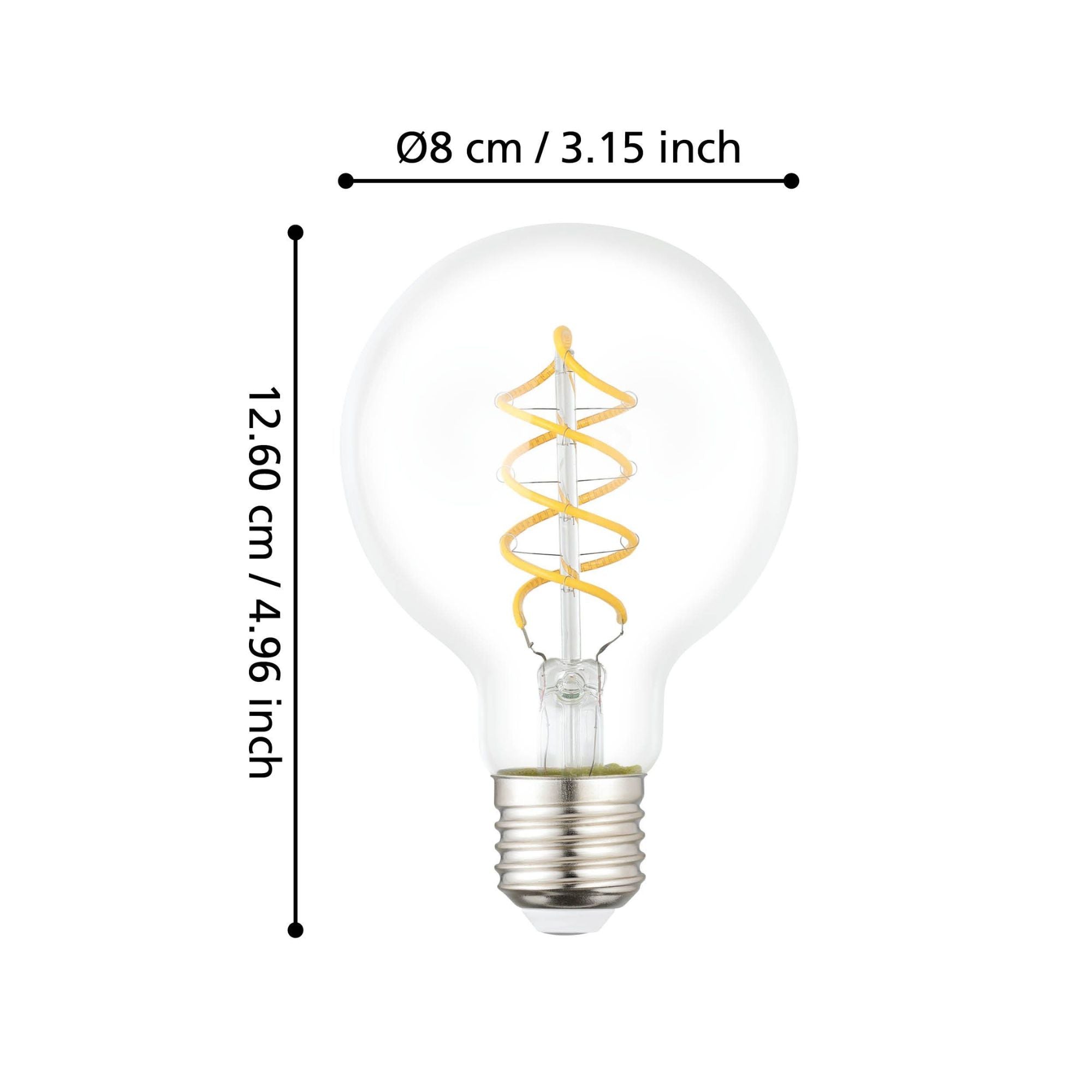 Eglo - 7W G80 LED Spiral Globe - 1 x E27-Eglo-Ozlighting.com.au