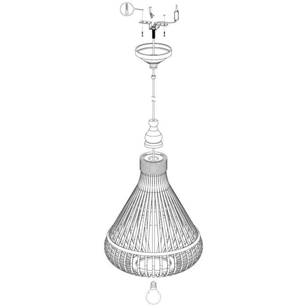 Eglo AMSFIELD Pendant - 1 Light-Eglo-Ozlighting.com.au