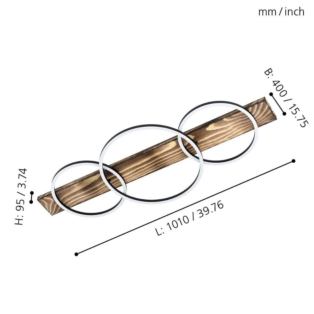 Eglo BOYAL Ceiling Light - 3 Light Ring-Eglo-Ozlighting.com.au