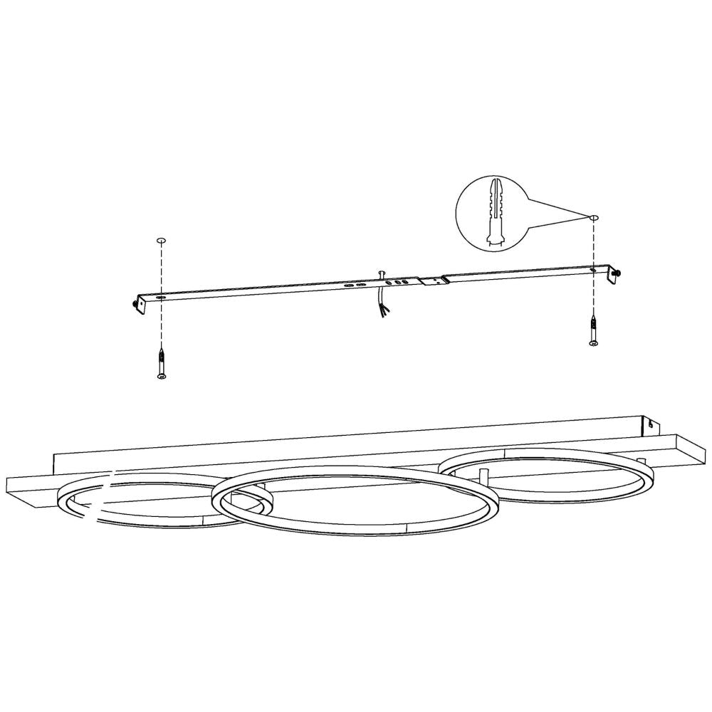 Eglo BOYAL Ceiling Light - 3 Light Ring-Eglo-Ozlighting.com.au