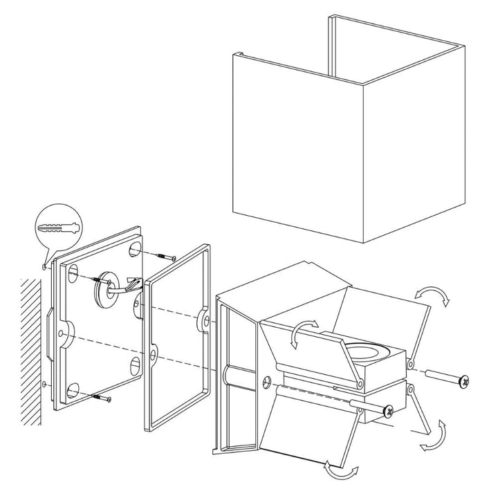 Eglo CALPINO - 6.6W LED Up & Down Wall Light-Eglo-Ozlighting.com.au