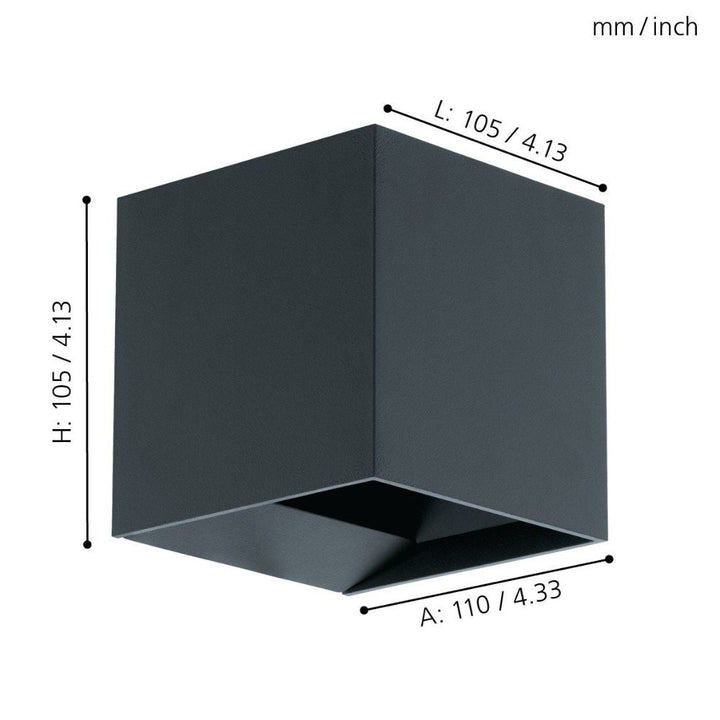 Eglo CALPINO - 6.6W LED Up & Down Wall Light-Eglo-Ozlighting.com.au