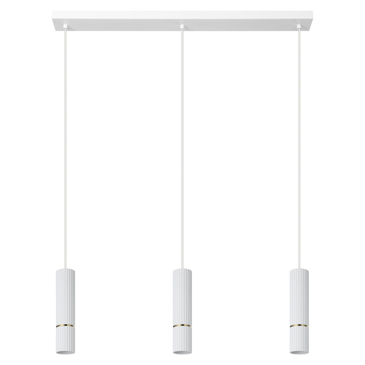 Eglo CAMINIA 3-Light Pendant - White and Brass-Eglo-Ozlighting.com.au