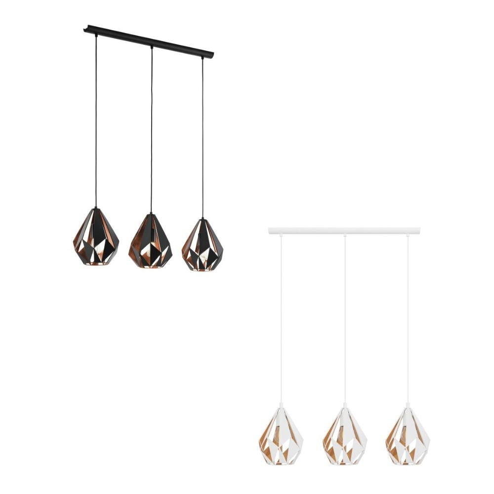 Eglo CARLTON 1 Bar Pendant - 3 Light-Eglo-Ozlighting.com.au