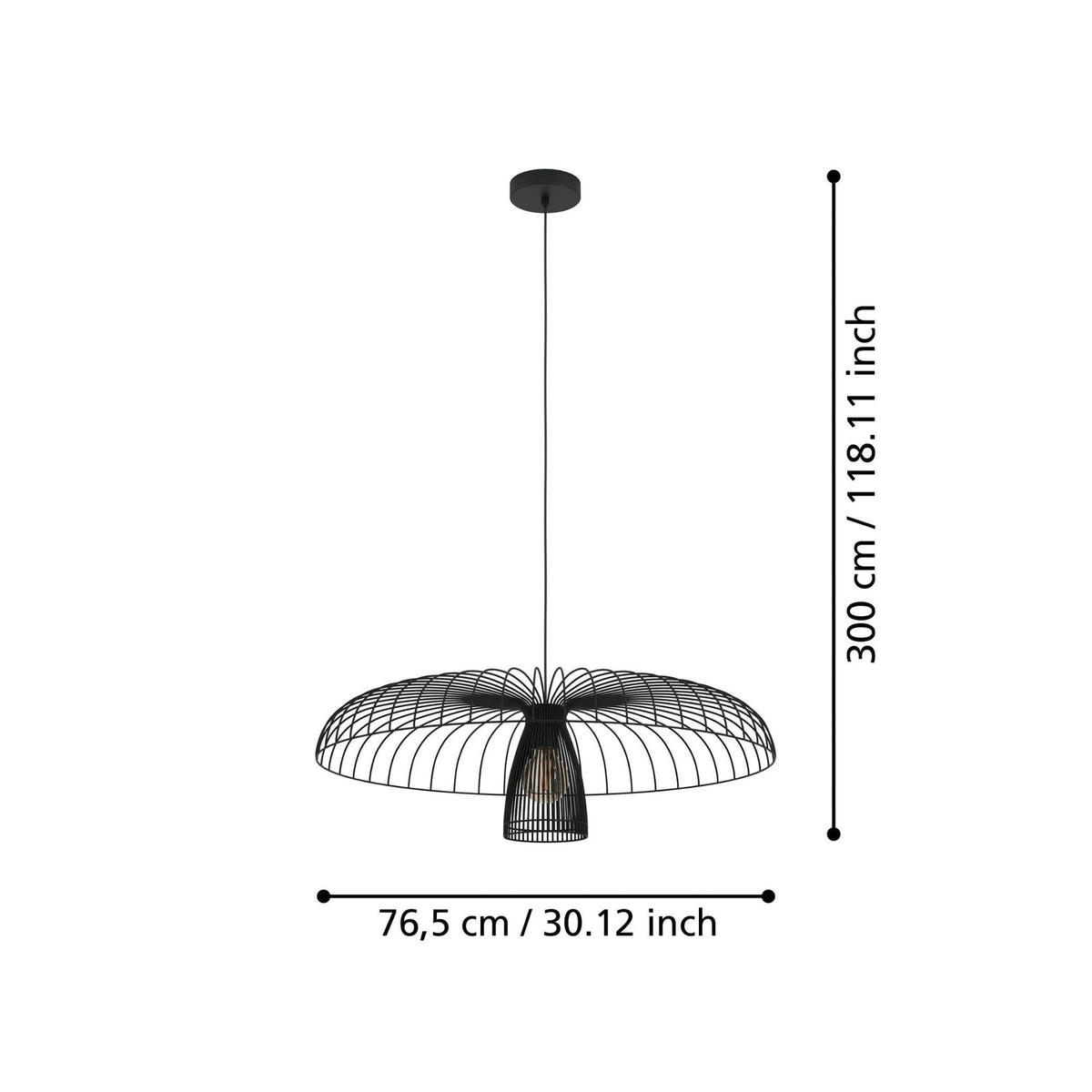 Eglo CHAMPERICO Pendant - 1 Light-Eglo-Ozlighting.com.au