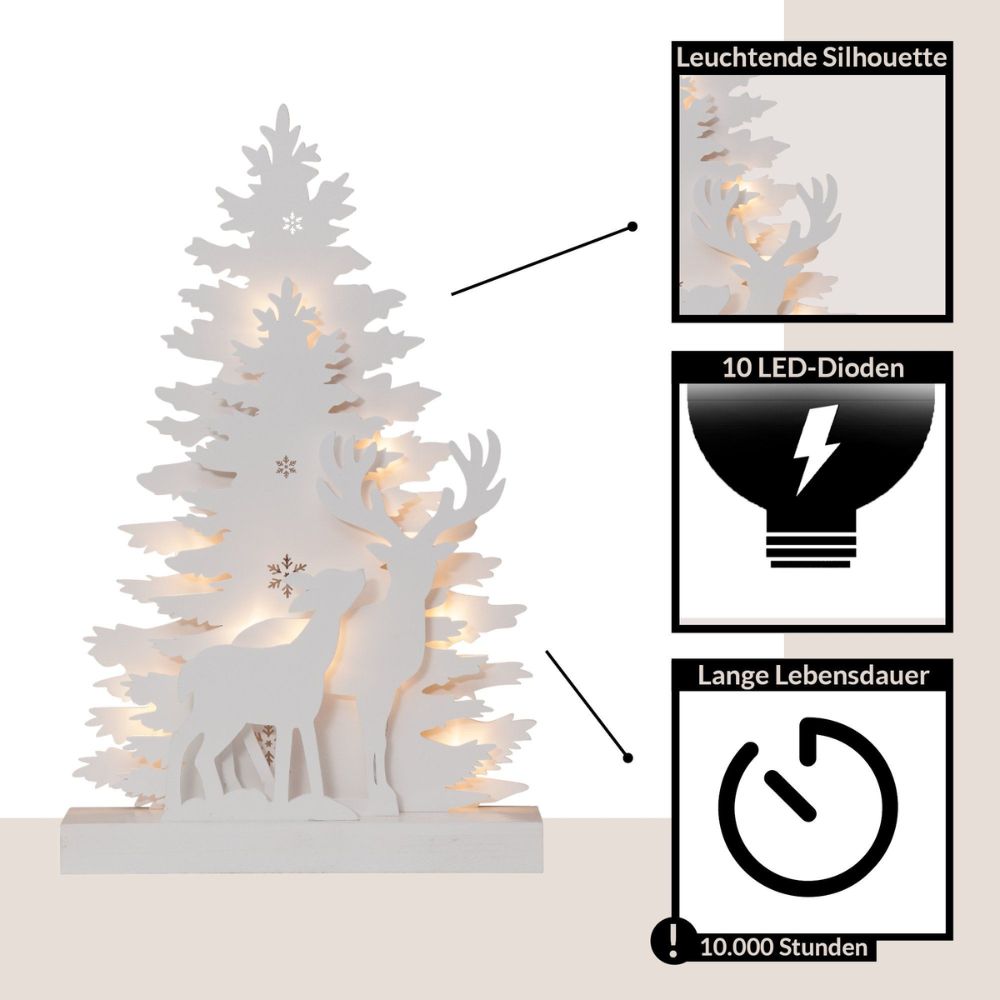 Eglo CHRISTMAS - .03W Fauna Tree/Reindeer Decoration-Eglo-Ozlighting.com.au