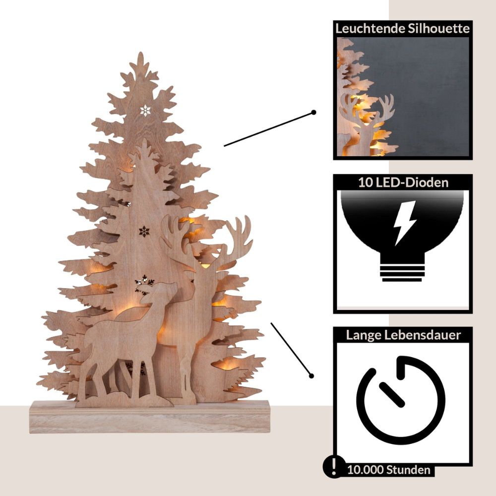 Eglo CHRISTMAS - .03W Fauna Tree/Reindeer Decoration-Eglo-Ozlighting.com.au