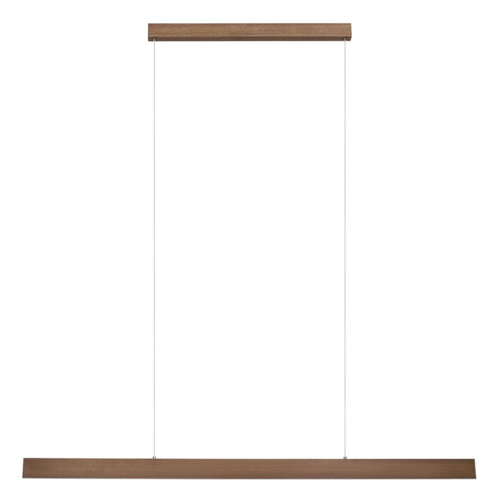 Eglo CLIMENE 2 - 2 Light Walnut Aluminium Linear LED Pendant-Eglo-Ozlighting.com.au