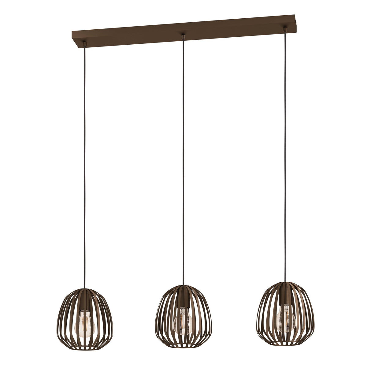 Eglo ESPINAL 3-Light Linear Pendant - E27, Bronze-Eglo-Ozlighting.com.au