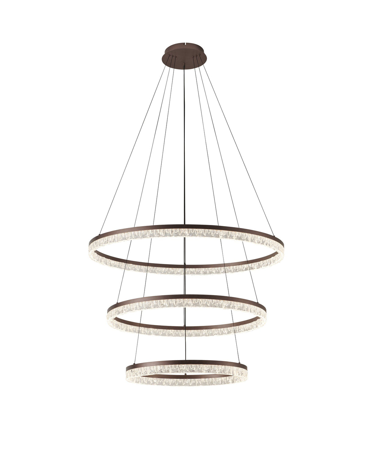 Eglo FLORENCIA LED Pendant - 1000mm Tiered Ring, Brown-Eglo-Ozlighting.com.au