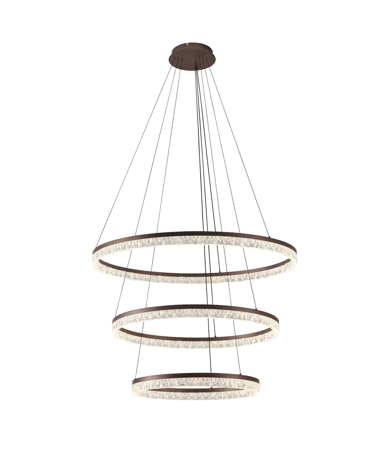 Eglo FLORENCIA LED Pendant - 1000mm Tiered Ring, Brown-Eglo-Ozlighting.com.au