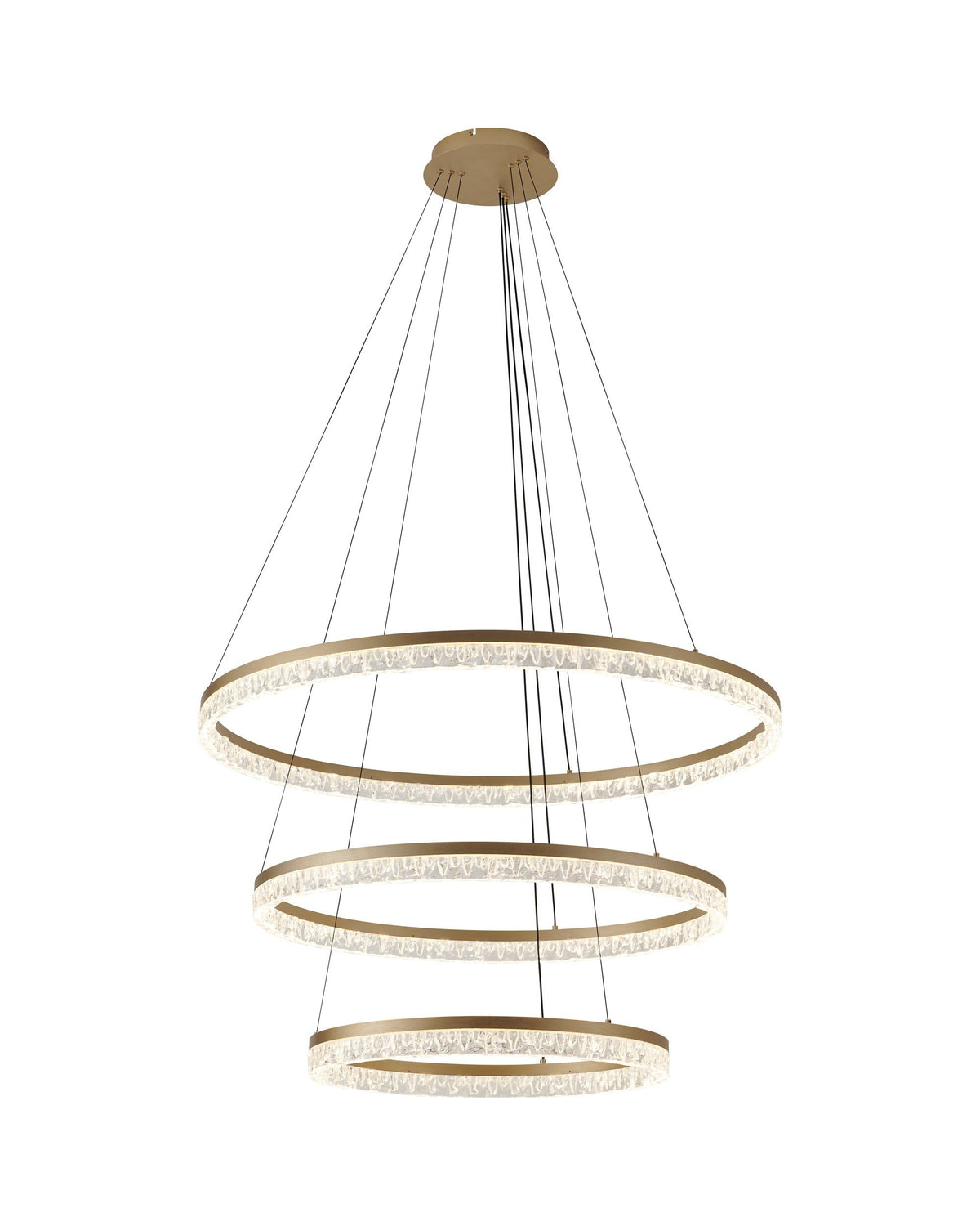 Eglo FLORENCIA LED Pendant - 1000mm Tiered Ring, Gold-Eglo-Ozlighting.com.au