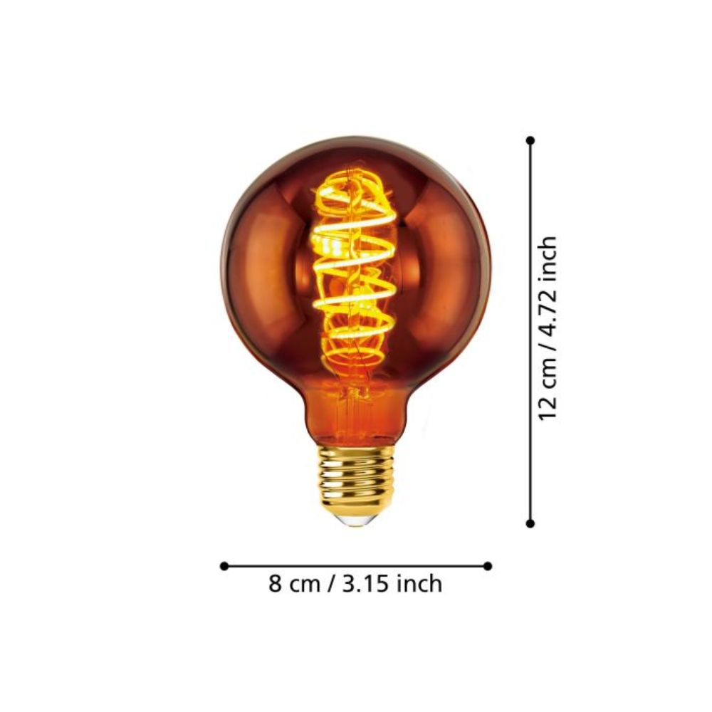 Eglo G80 LED Globe - 4W G80, E27-Eglo-Ozlighting.com.au