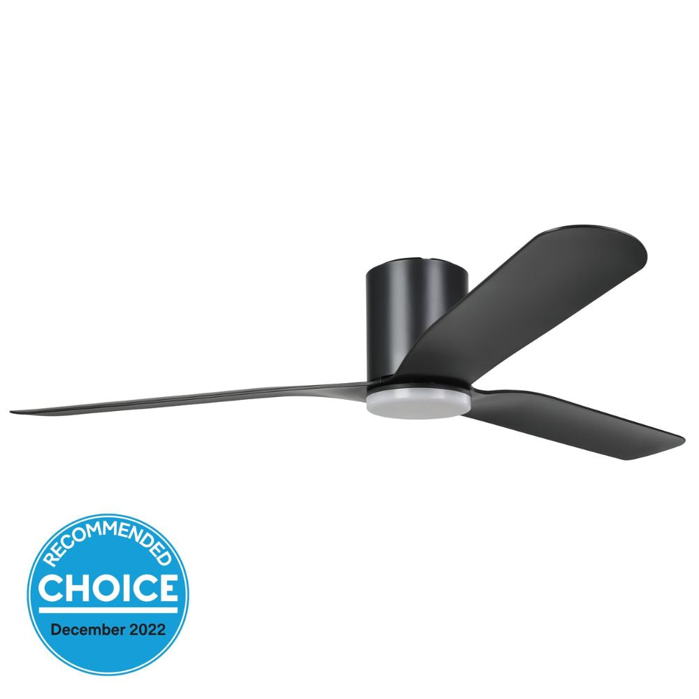 Eglo ILUKA - 3 Blade 60" 1500mm DC Hugger Ceiling Fan with LED Light-Eglo-Ozlighting.com.au