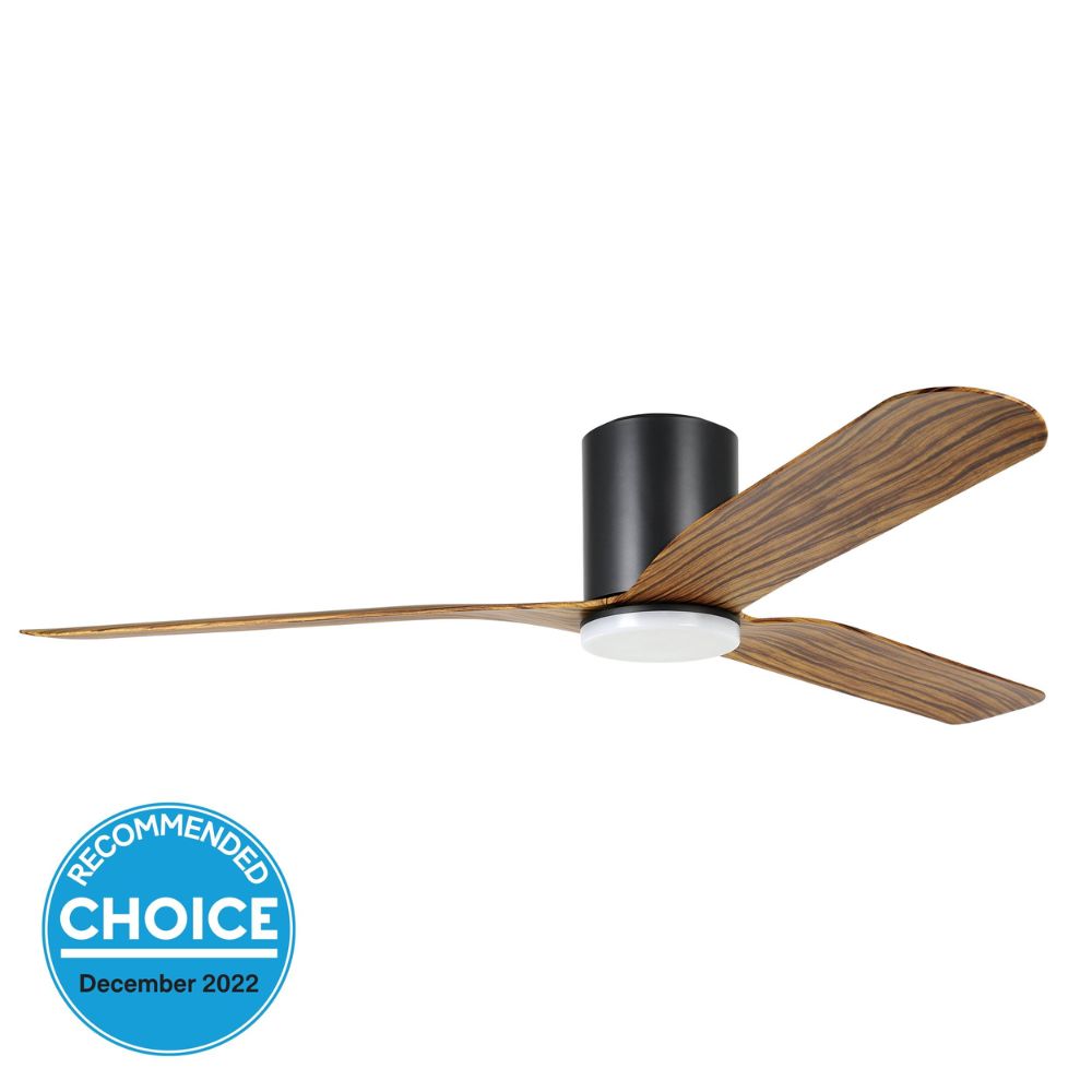 Eglo ILUKA - 3 Blade 60" 1500mm DC Hugger Ceiling Fan with LED Light-Eglo-Ozlighting.com.au