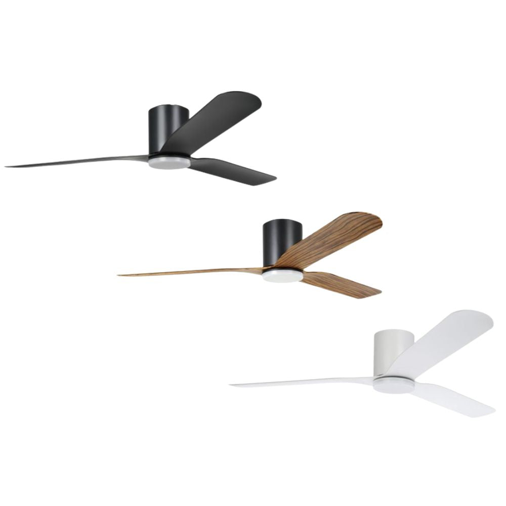 Eglo ILUKA - 3 Blade 60" 1500mm DC Hugger Ceiling Fan with LED Light-Eglo-Ozlighting.com.au