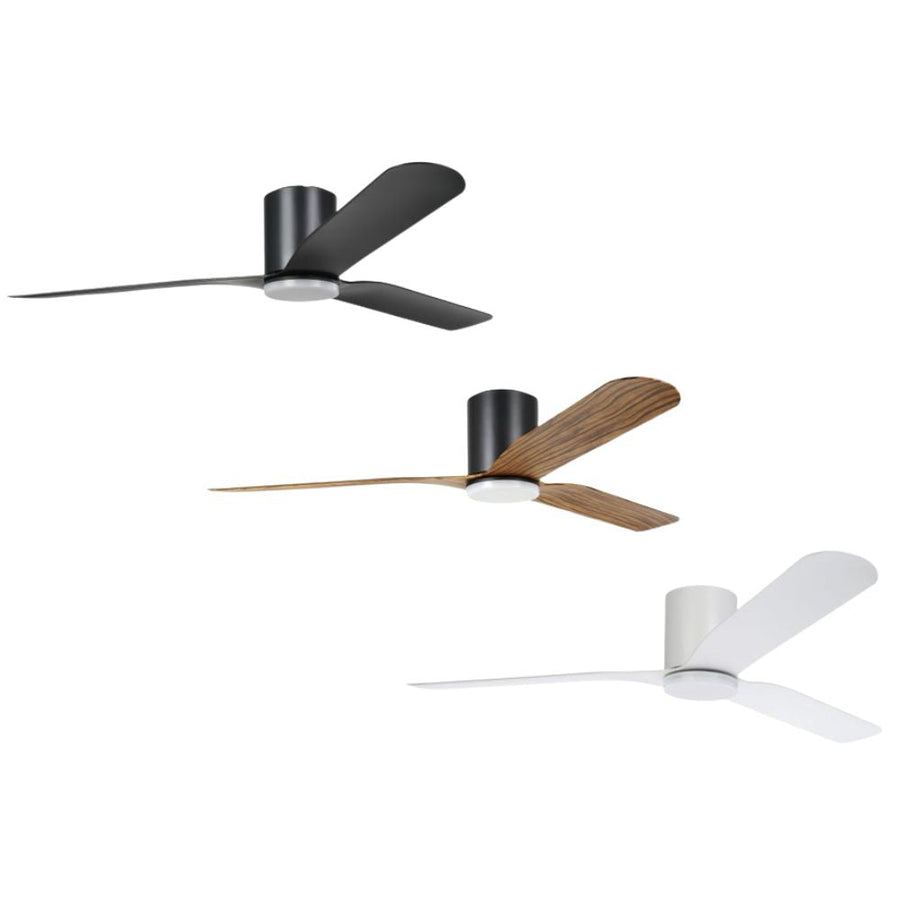 Eglo ILUKA - 3 Blade 60" 1500mm DC Hugger Ceiling Fan with LED Light-Eglo-Ozlighting.com.au