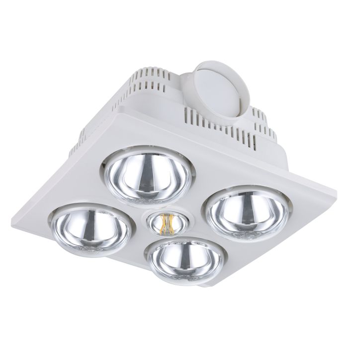 Eglo LAREDO Bathroom Heater - 4 x 275W 3-in-1, Exhaust Fan & LED Light-Eglo-Ozlighting.com.au
